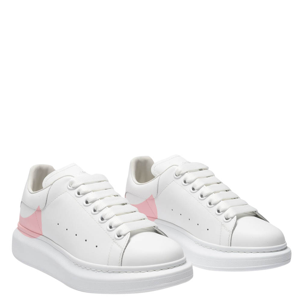 

Alexander McQueen White/Pink LeatherOversized Sneakers Size EU