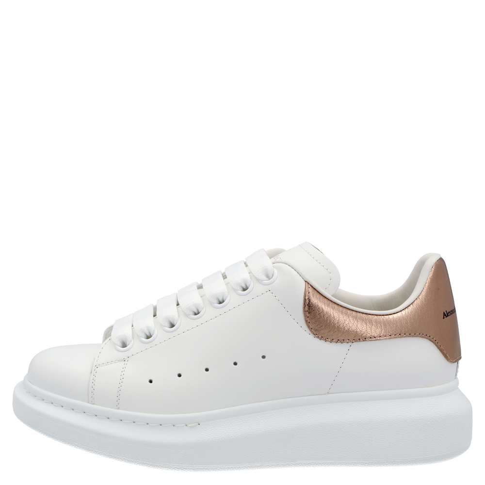 

Alexander McQueen White/Rose Gold Oversized Sneakers Size EU