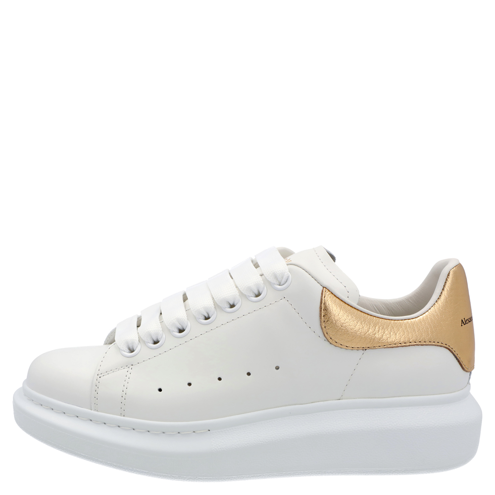 

Alexander McQueen White/Gold Oversized Sneakers Size EU