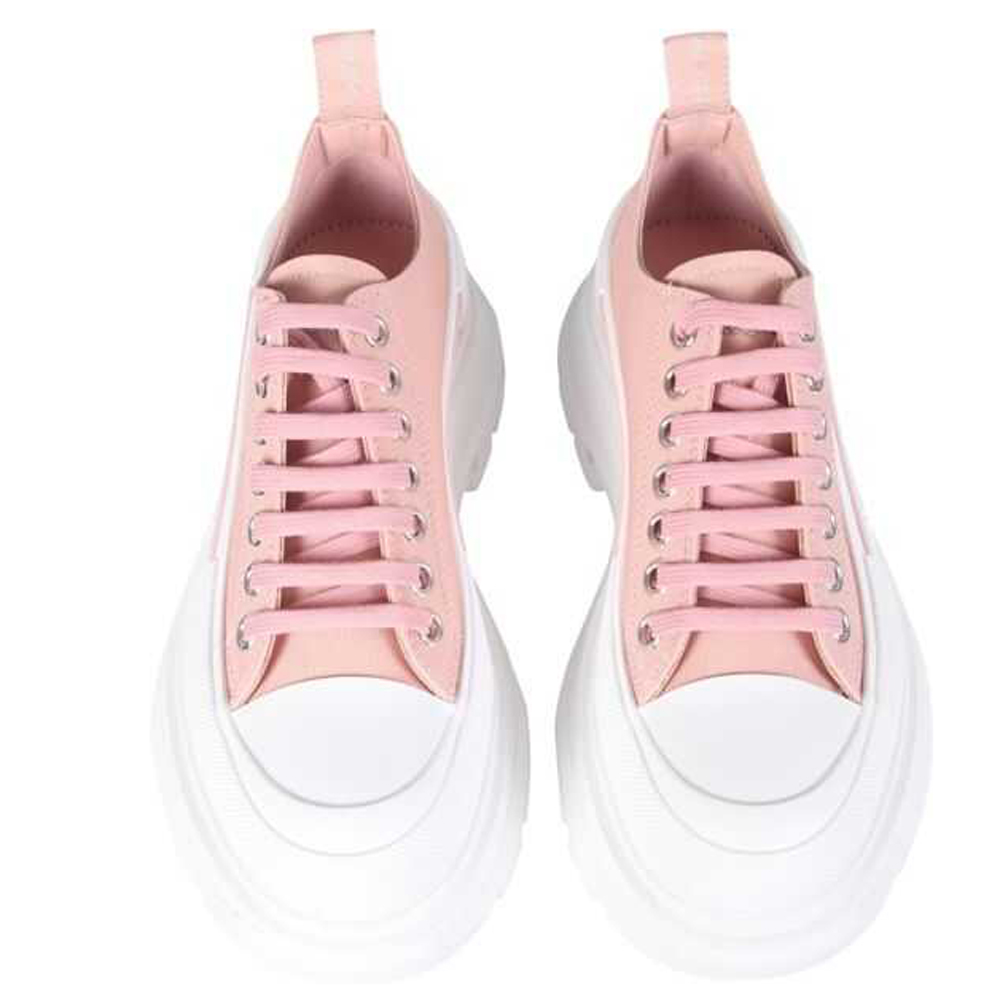

Alexander McQueen Pink/White Tread Slick Lace Up Sneakers Size IT