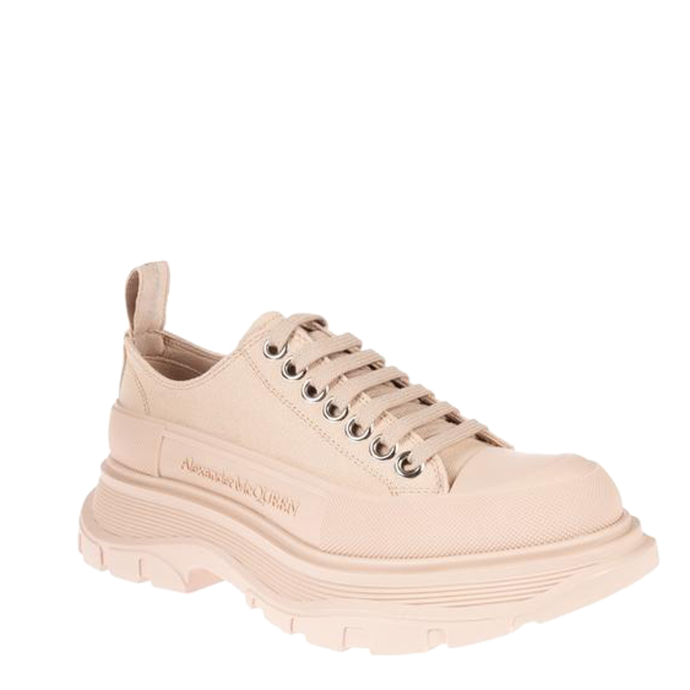 

Alexander McQueen Pink Tread Slick Lace Up Sneaker Size EU