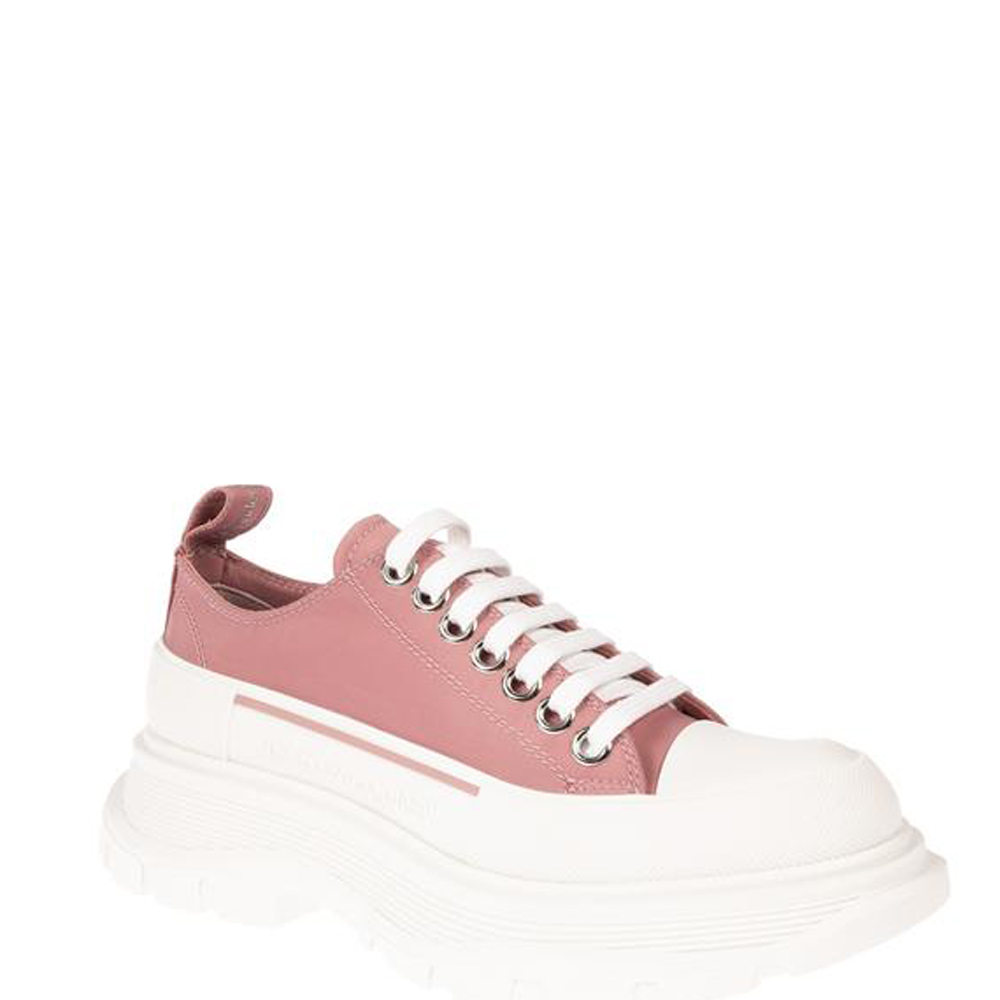 

Alexander McQueen Pink/White Tread Slick Lace Up Sneaker Size EU