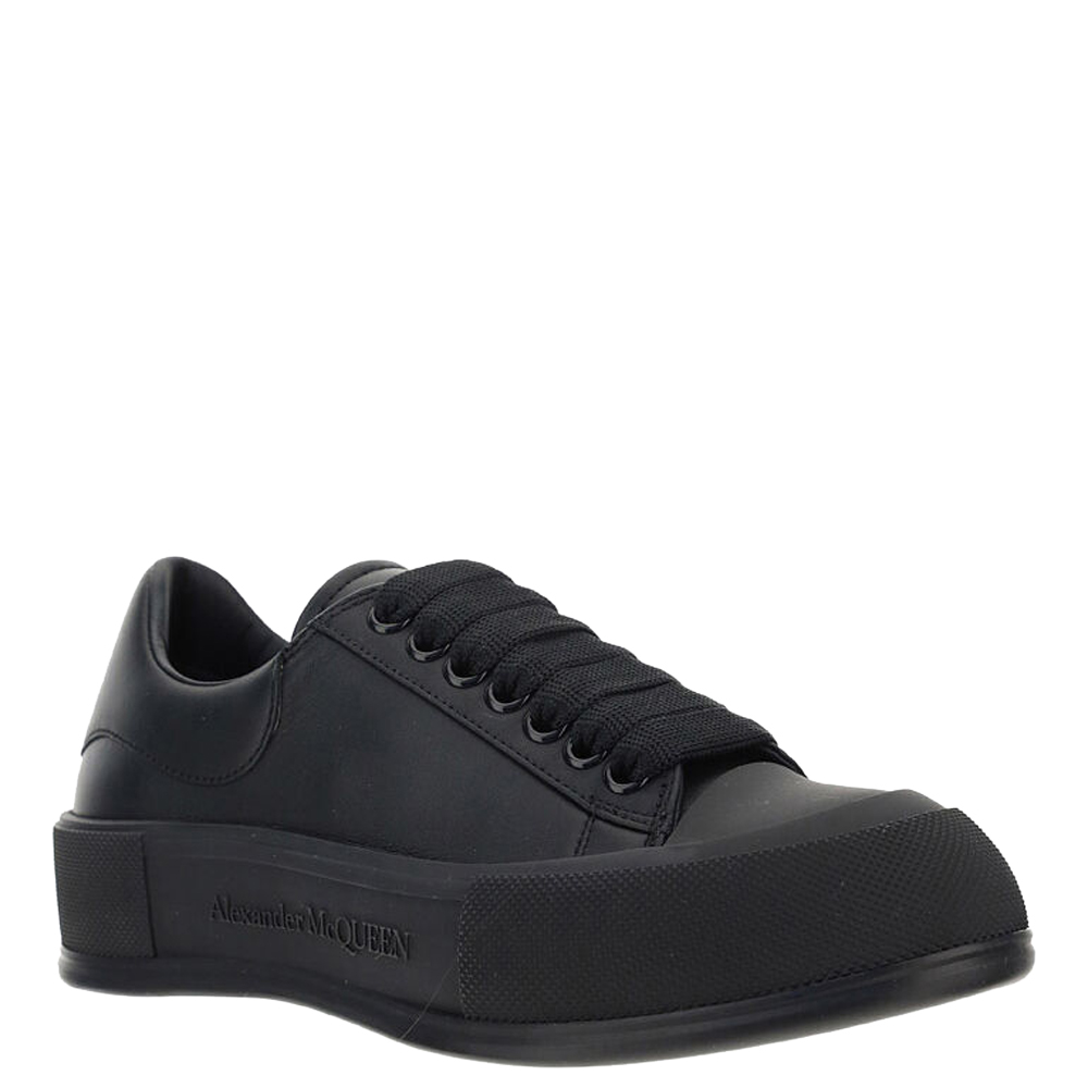 

Alexander McQueen Black Leather Oversized Sneakers Size IT