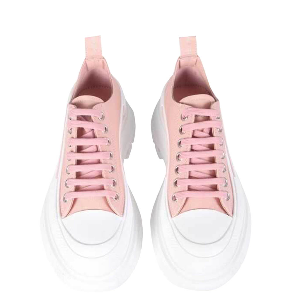 

Alexander McQueen Pink/White Tread Slick Lace Up Shoes Size IT