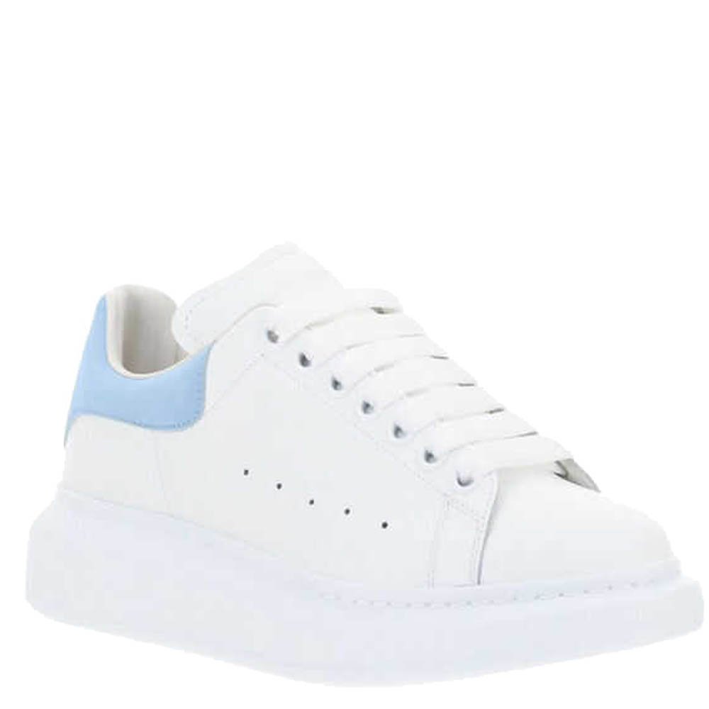 

Alexander McQueen White/Blue Leather Court Sneakers Size IT