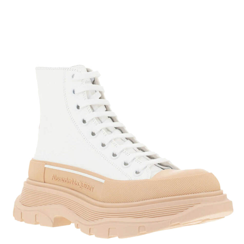 

Alexander McQueen White/Beige Tread Slick Boots Size IT