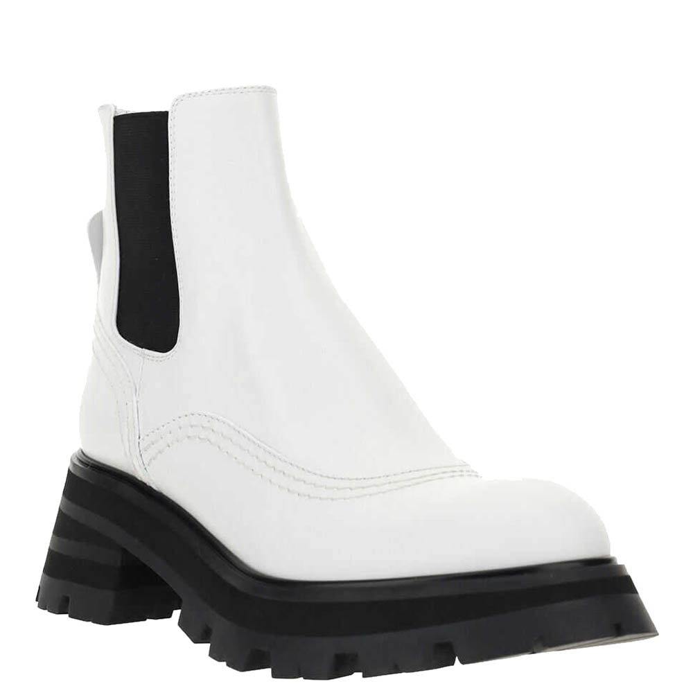 

Alexander McQueen White//Black Wander Chelsea Boots Size IT