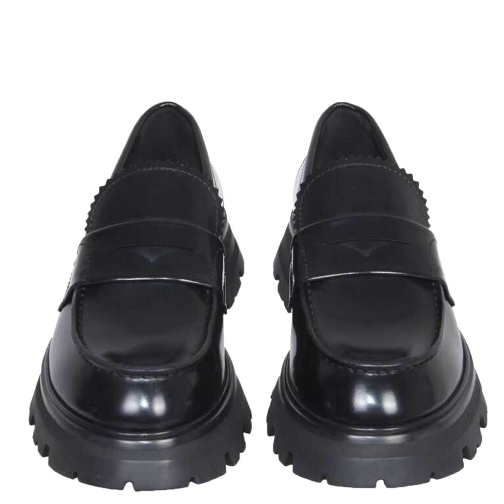 

Alexander McQueen Black Leather Wander Loafers Size IT