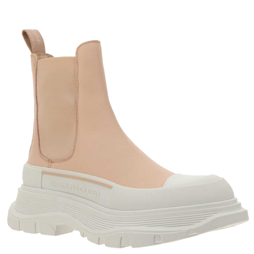 

Alexander McQueen Beige Tread Slick High Top Sneaker Size IT