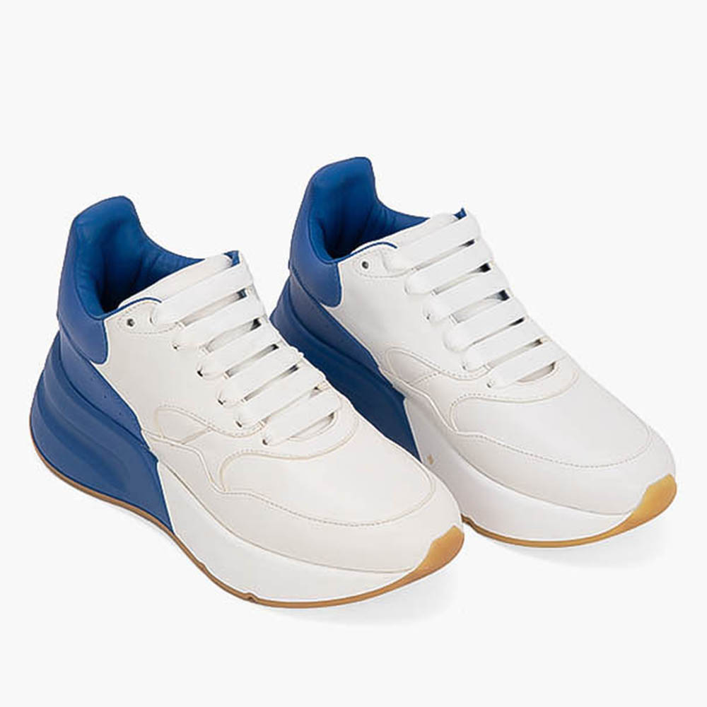 

Alexander McQueen Blue Leather Lace-Up Sneakers Size EU
