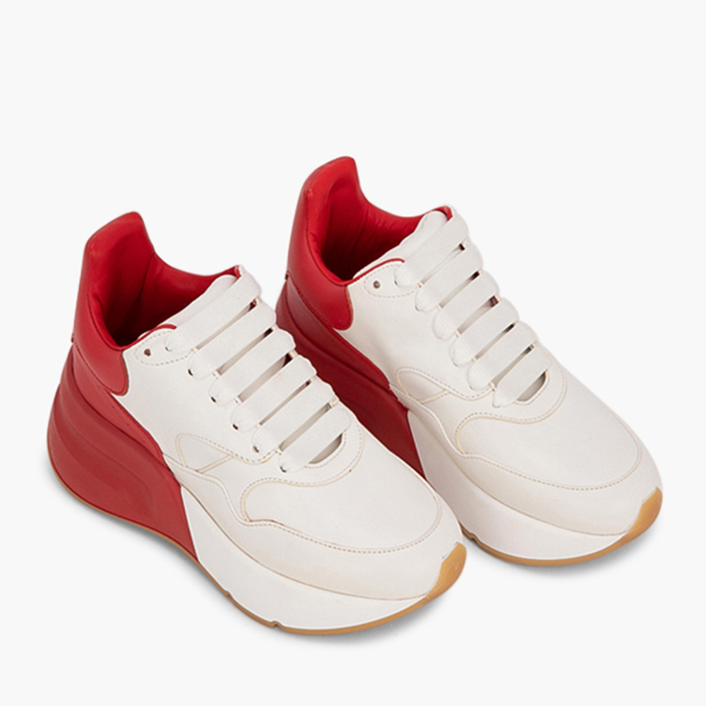 

Alexander McQueen Red Leather Lace-Up Sneakers Size EU