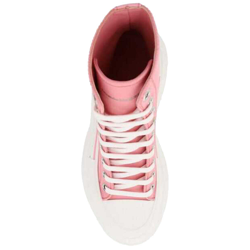 

Alexander McQueen Pink/White Tread Slick lace-up Boots Size IT