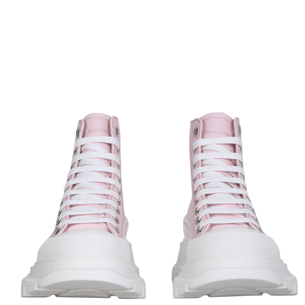 

Alexander McQueen Pink/White Tread Slick Boots Size IT