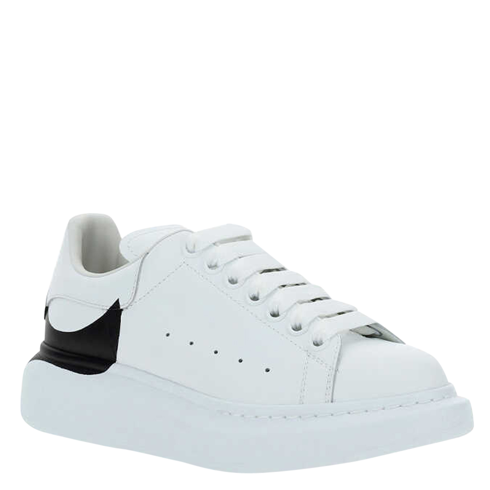 

Alexander McQueen White/Black Leather Oversized Sneakers Size IT