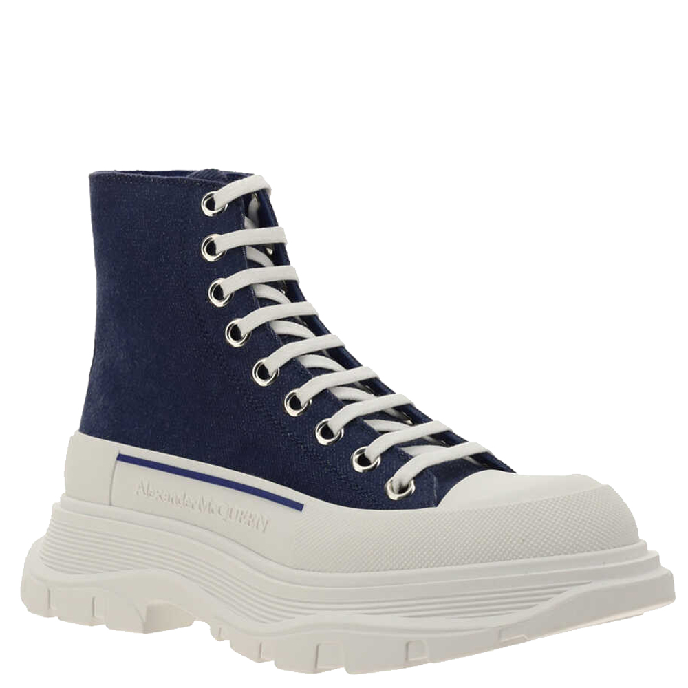 

Alexander McQueen Blue/White Rubber Tread Slick Sneakers Size IT