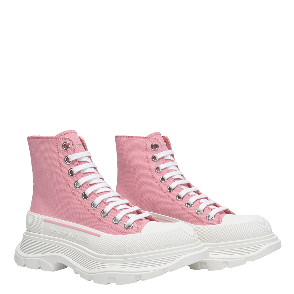 

Alexander Mcqueen Pink Tread Slick High Top Sneakers Size EU