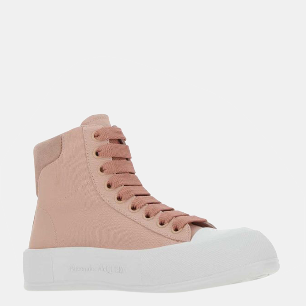 

Alexander Mcqueen Pink leather Deck high-top sneakers Size EU