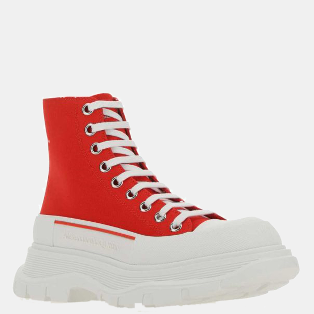 

Alexander Mcqueen Red/White Tread Slick High Top Sneaker Size EU