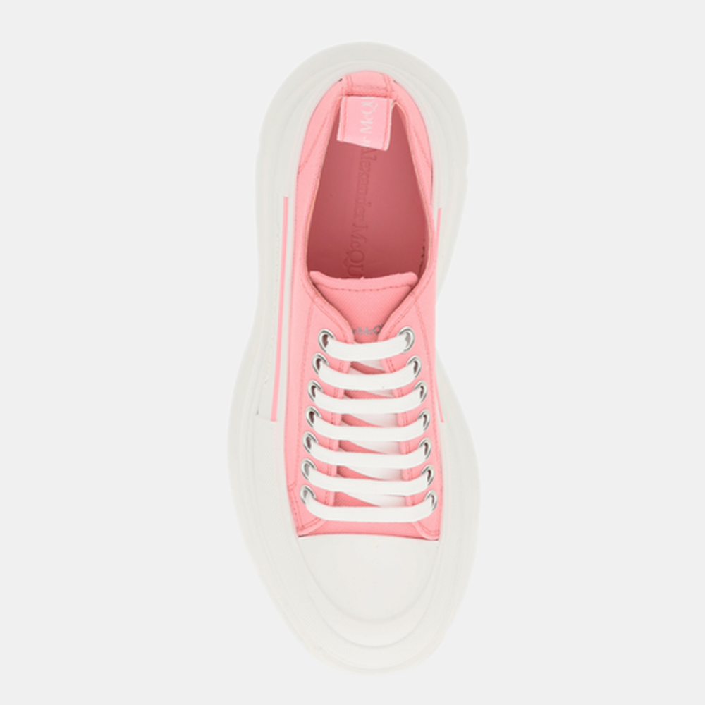 

Alexander Mcqueen Pink/White Tread Slick Lace-up Sneakers EU 39