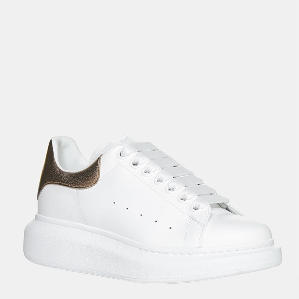 

Alexander Mcqueen White/ Metallic Rose Gold Oversized Sneaker Size EU