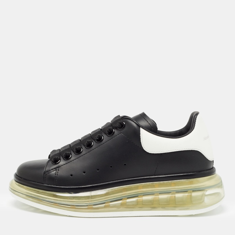 

Alexander McQueen Black/White Leather Oversized Sneakers Size