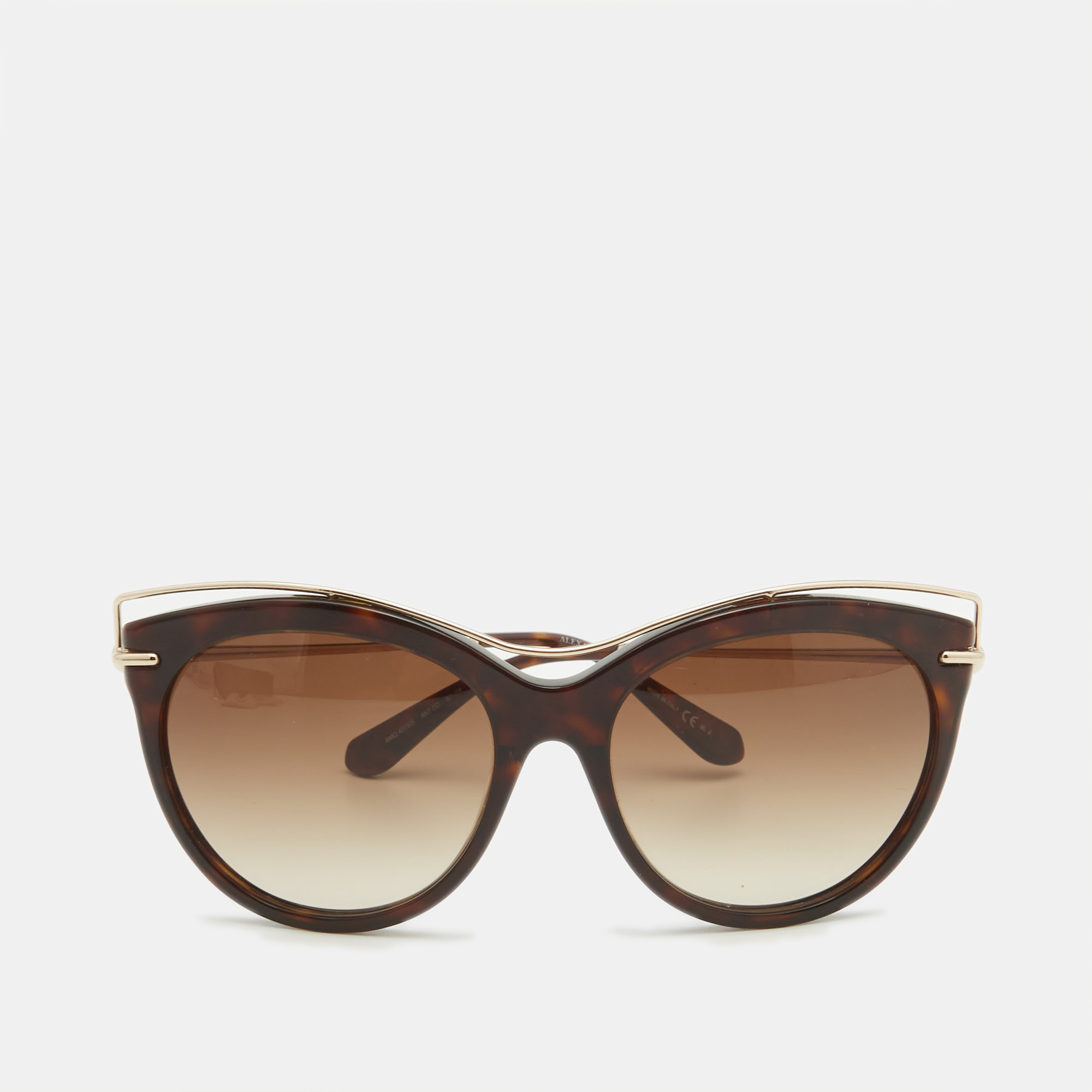 

Alexander McQueen Brown Gradient AmQ 4273/S Frame Cat Eye Sunglasses