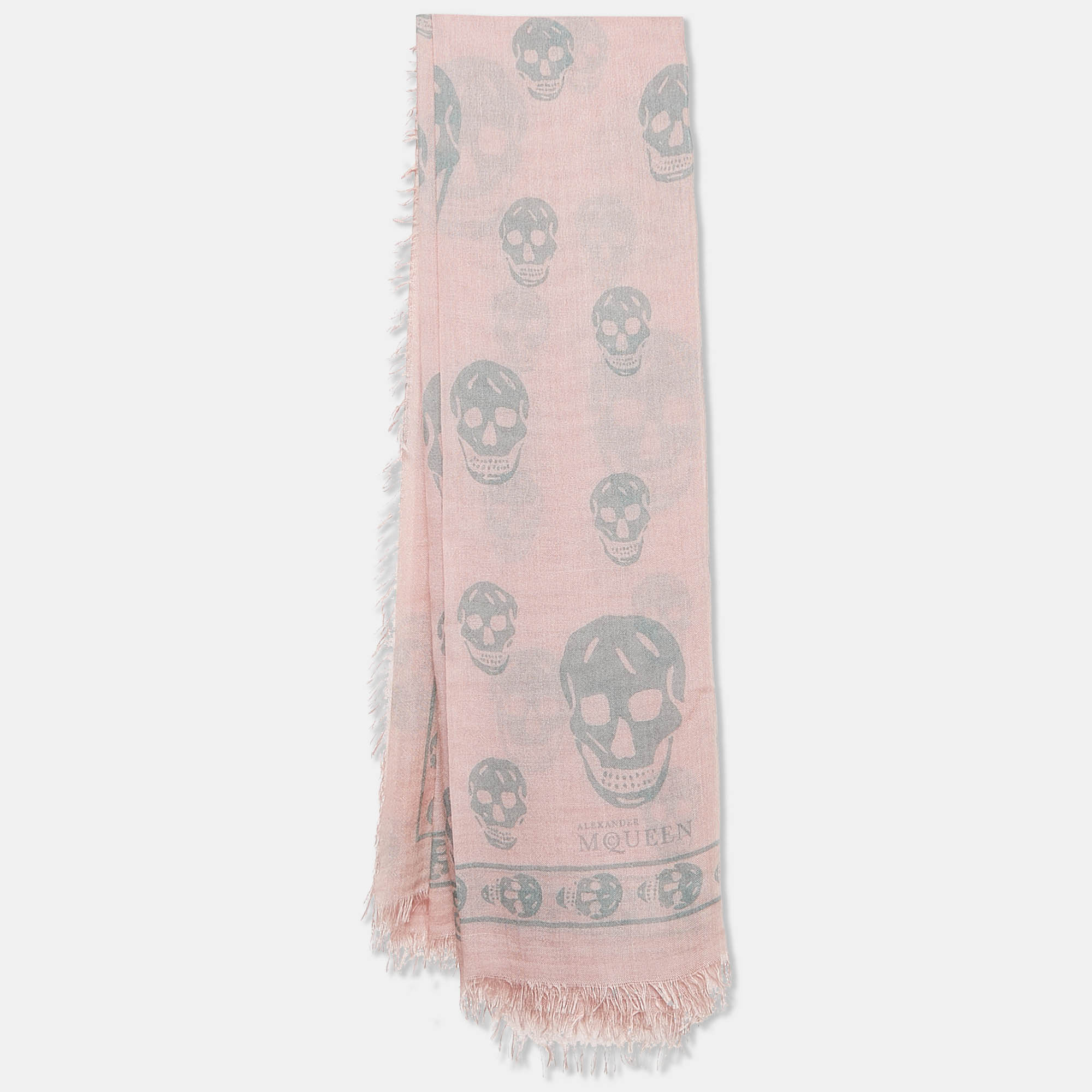 

Alexander McQueen Light Pink All-Over Print Modal Scarf