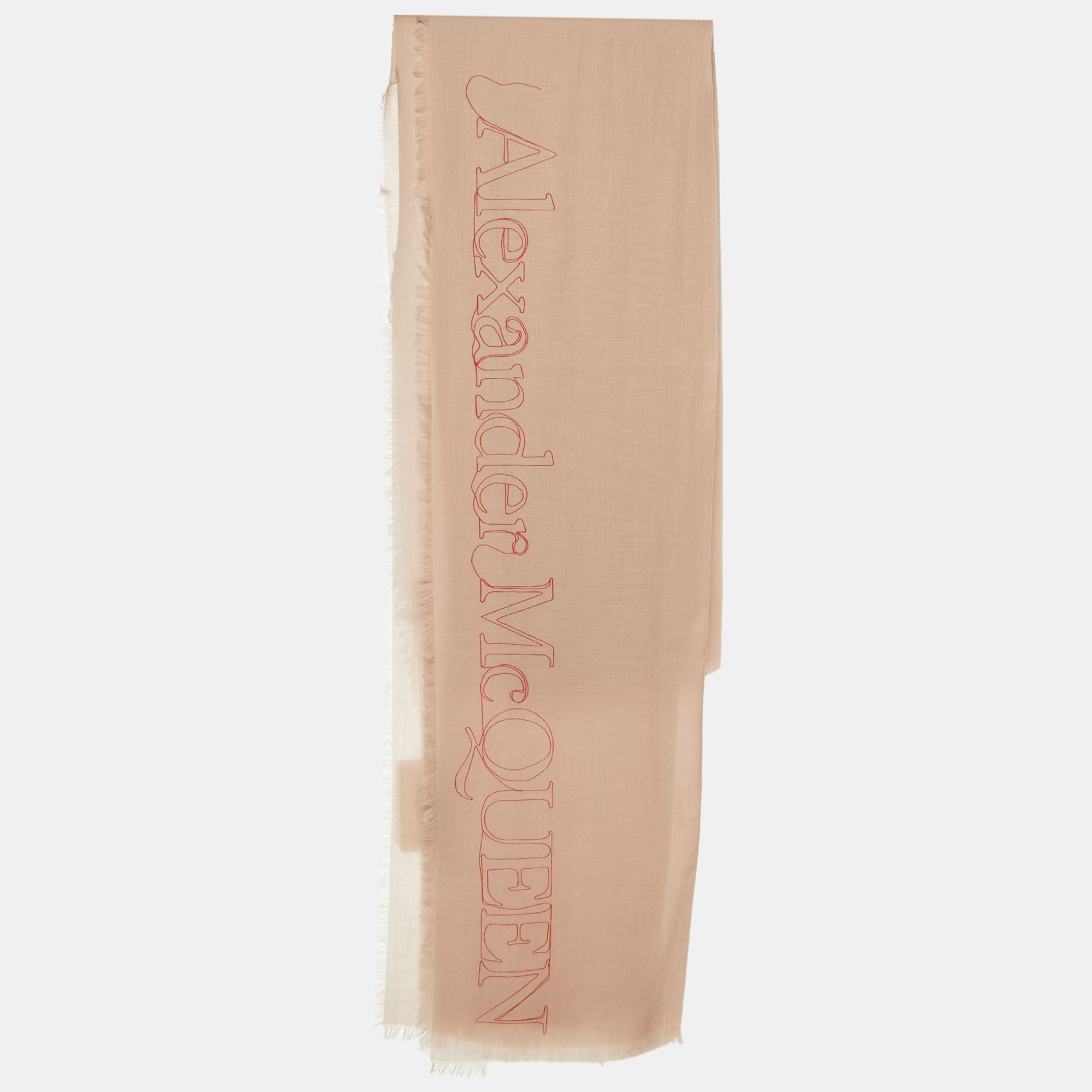 

Alexander McQueen Beige Cashmere Scarf