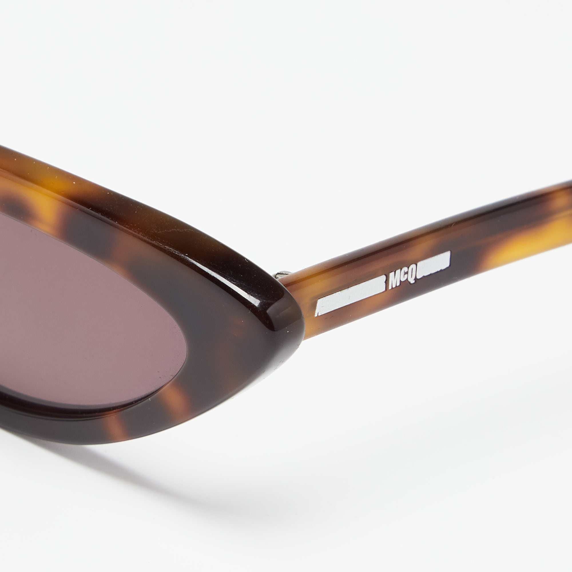 

Alexander McQueen Turquoise Brown MQ0235S Cat Eye Sunglasses
