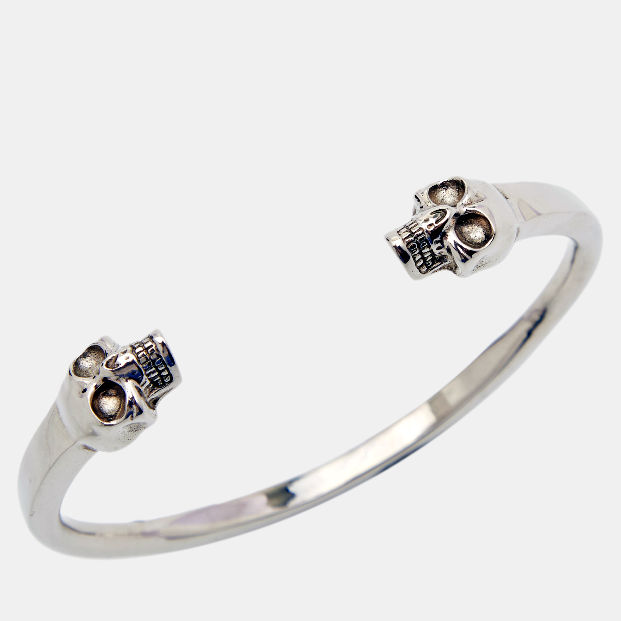 

Alexander McQueen Silver Tone Skull Cuff Bracelet