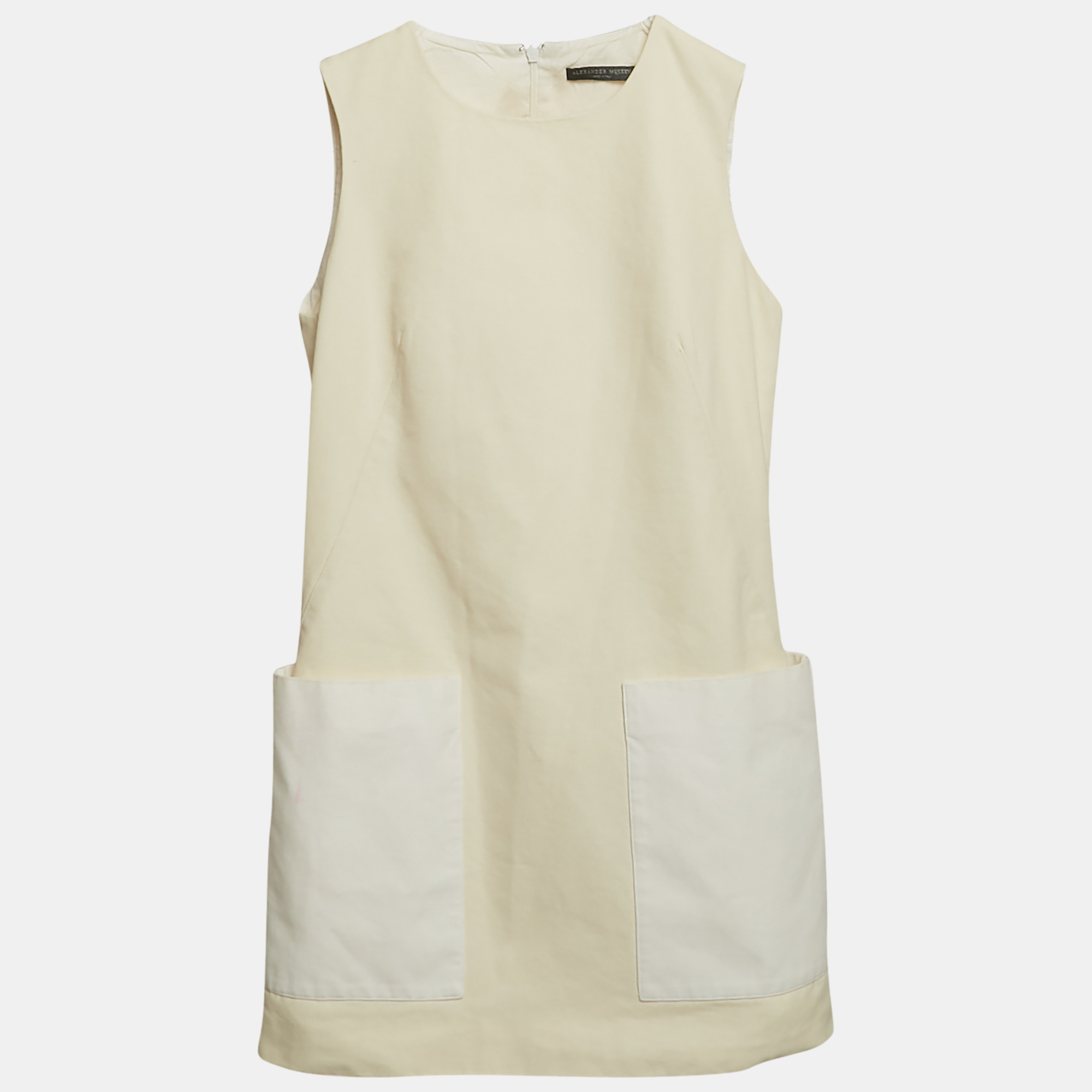 

Alexander McQueen Cream Cotton Sleeveless Mini Dress XS