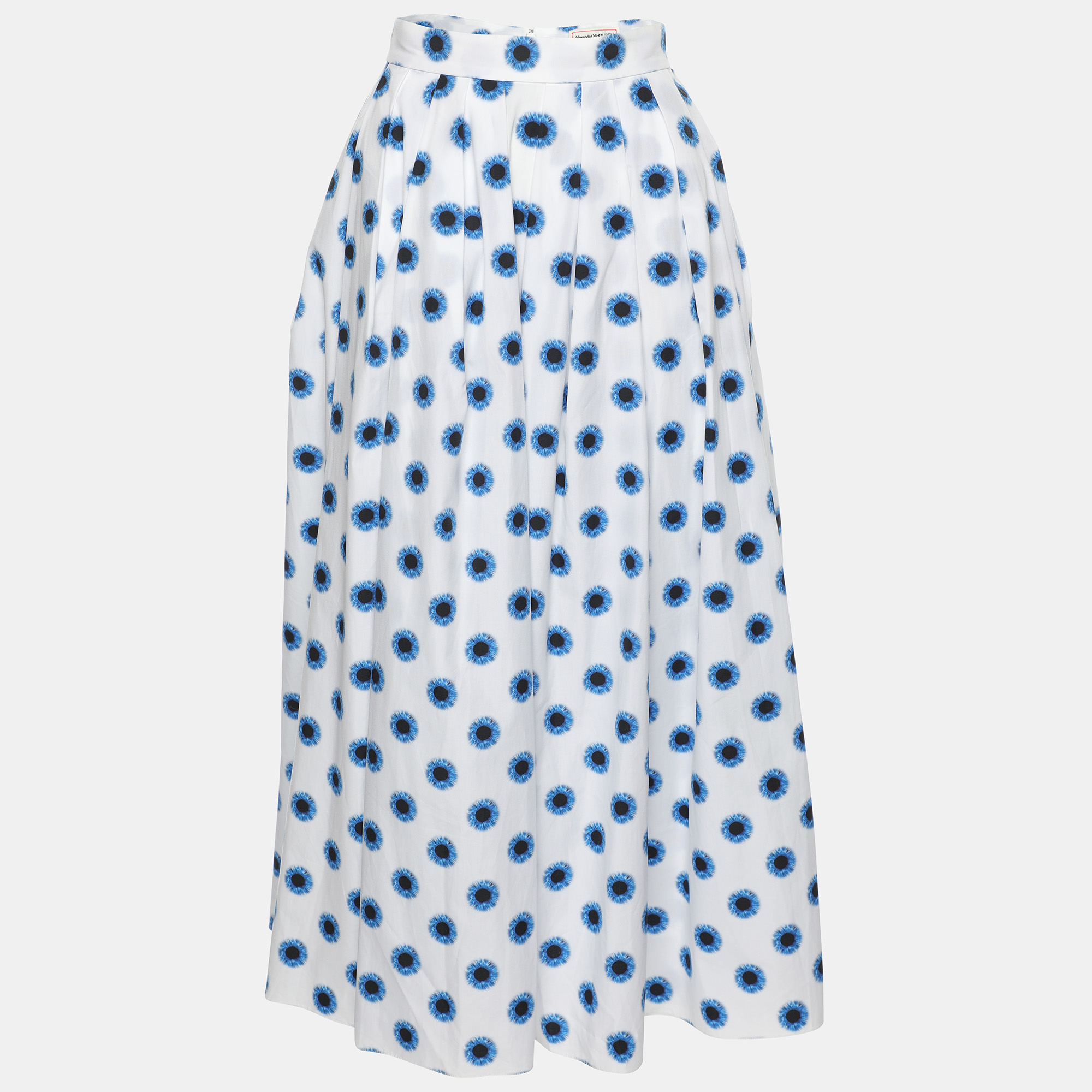 

Alexander McQueen White Polka Dot Midi Skirt S