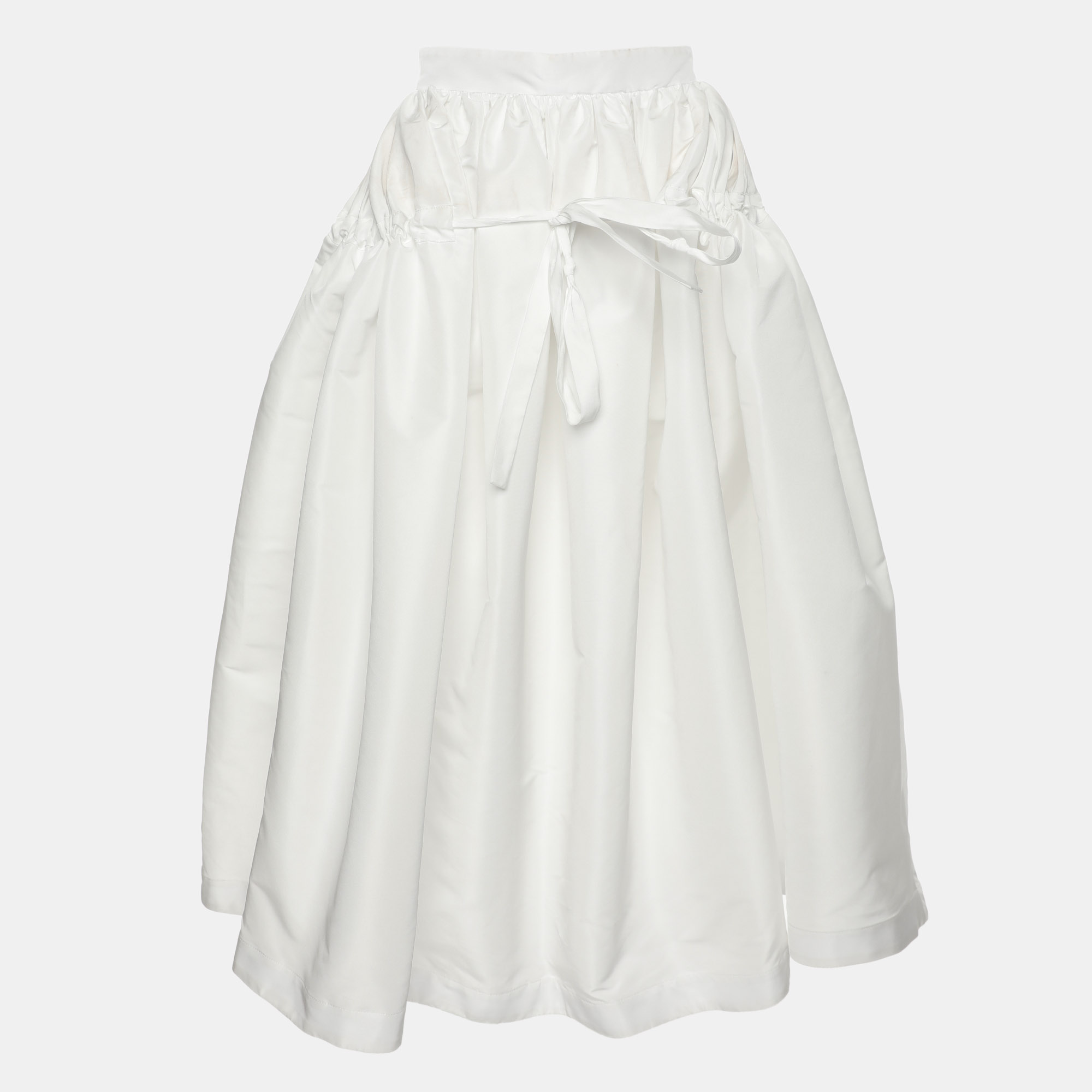 

Alexander McQueen White Nylon Flared Midi Skirt M