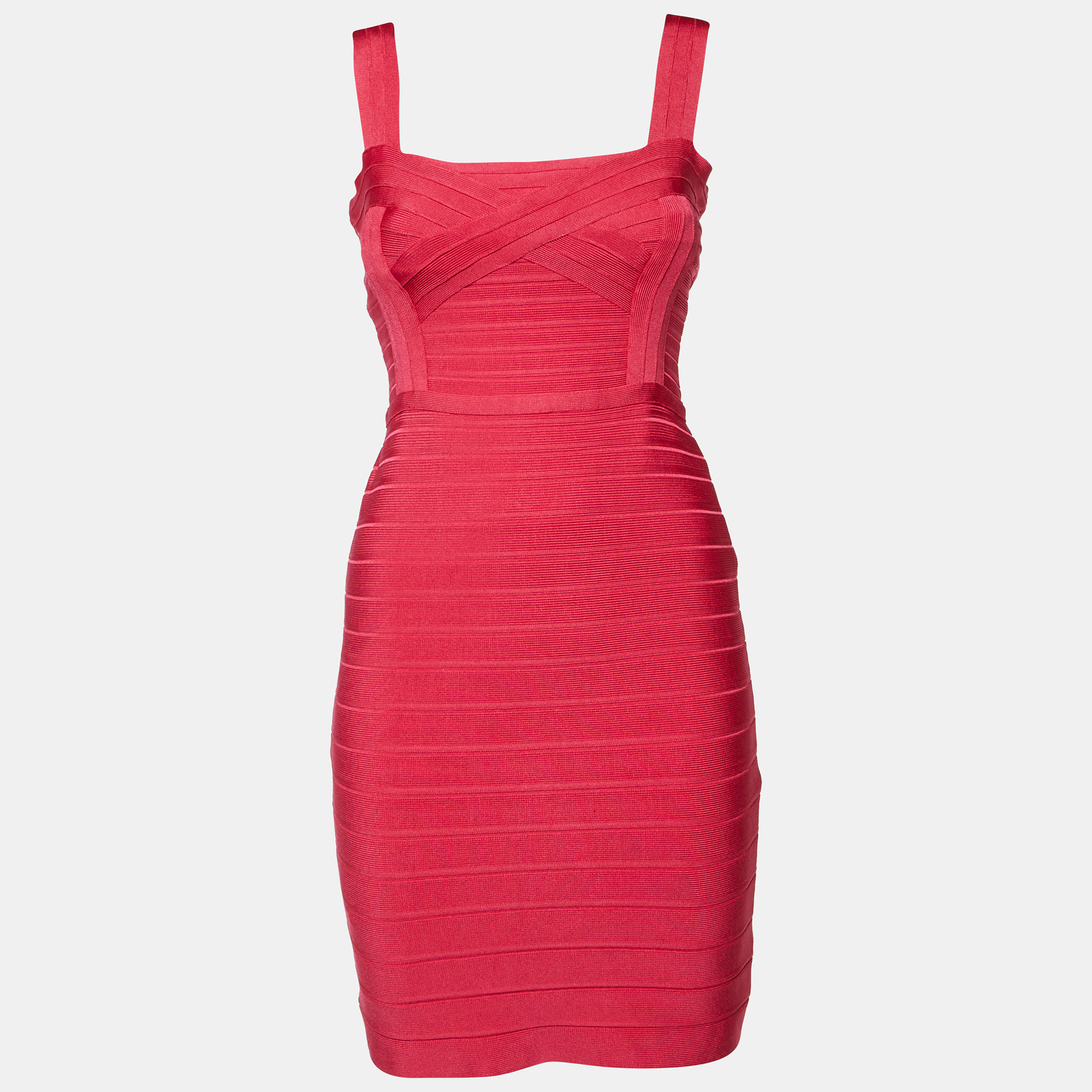 

Herve Leger Fuchsia Pink Bandage Jersey Sleeveless Bambi Dress S