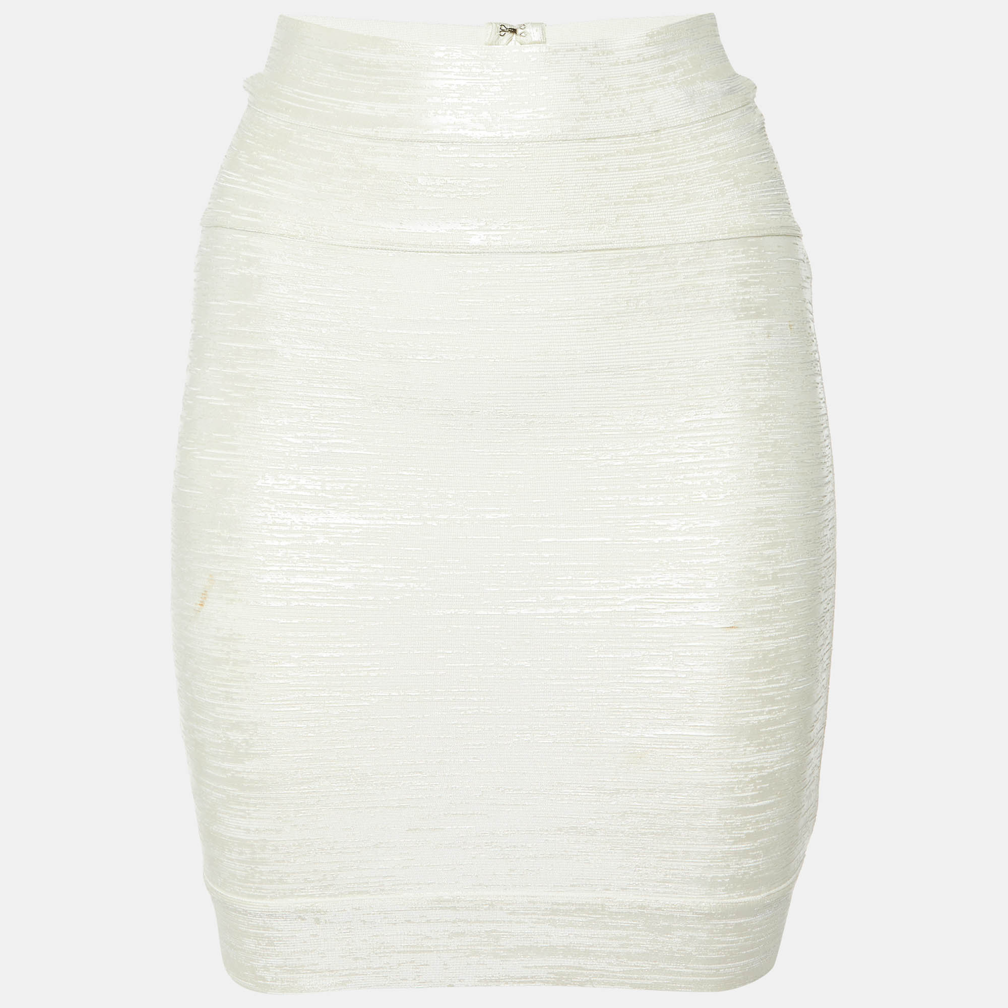 

Herve Leger Alabaster White Bandage Jersey Mini Idrissa Skirt S