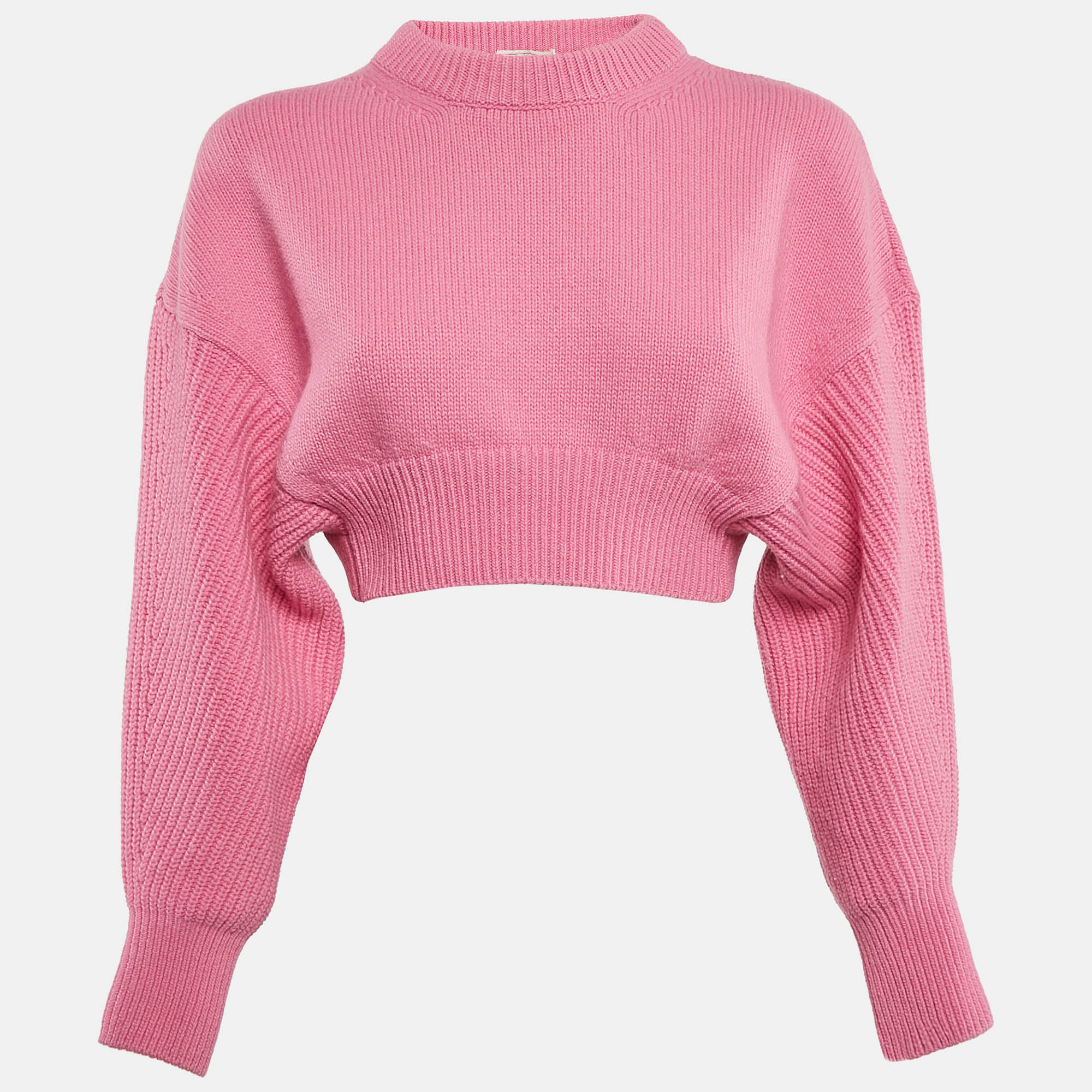 

Alexander McQueen Pink Wool Crop Sweater XS