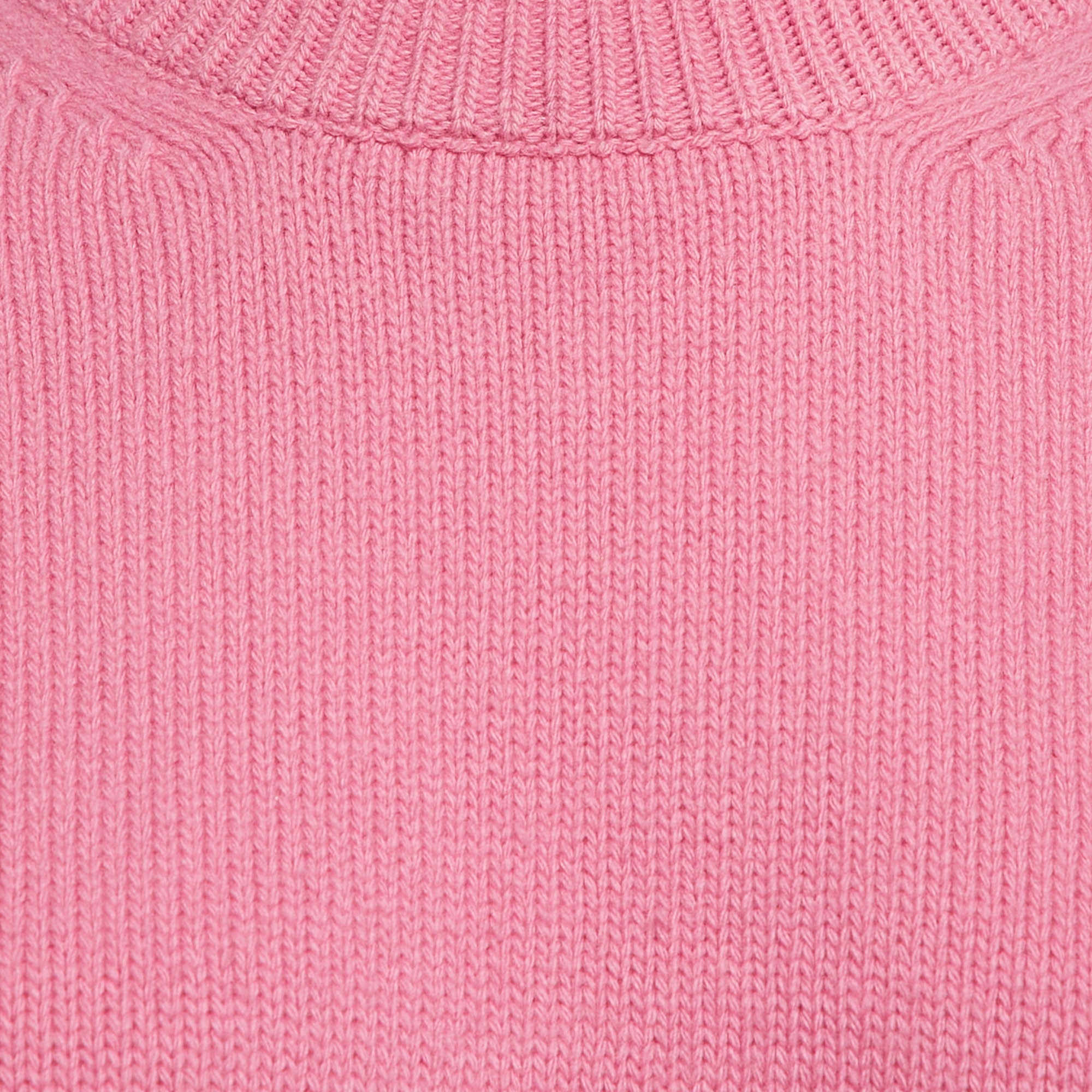 Alexander McQueen Pink Wool Crop Sweater XS 