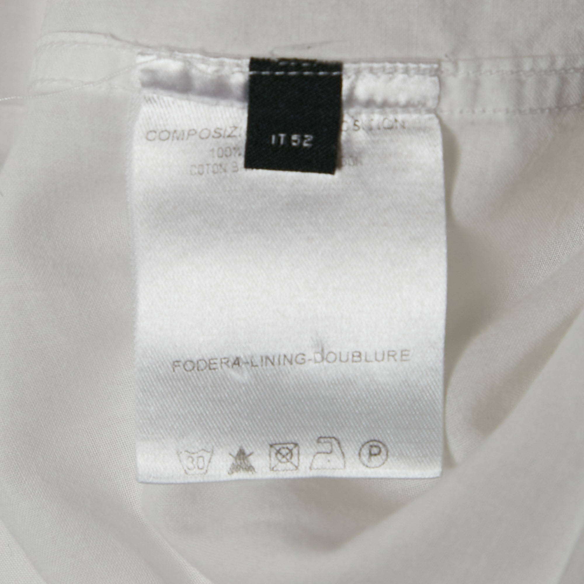 Alexander McQueen White Printed Cotton Button Front Shirt XL 