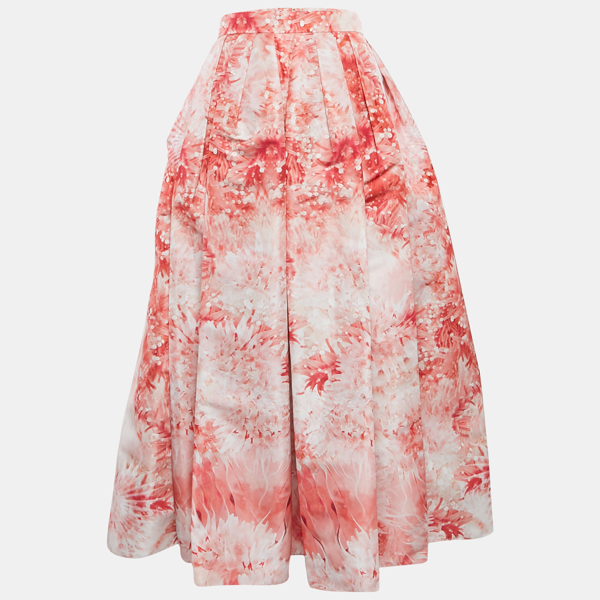 

Alexander McQueen Pink Floral Print Synthetic Long Skirt M