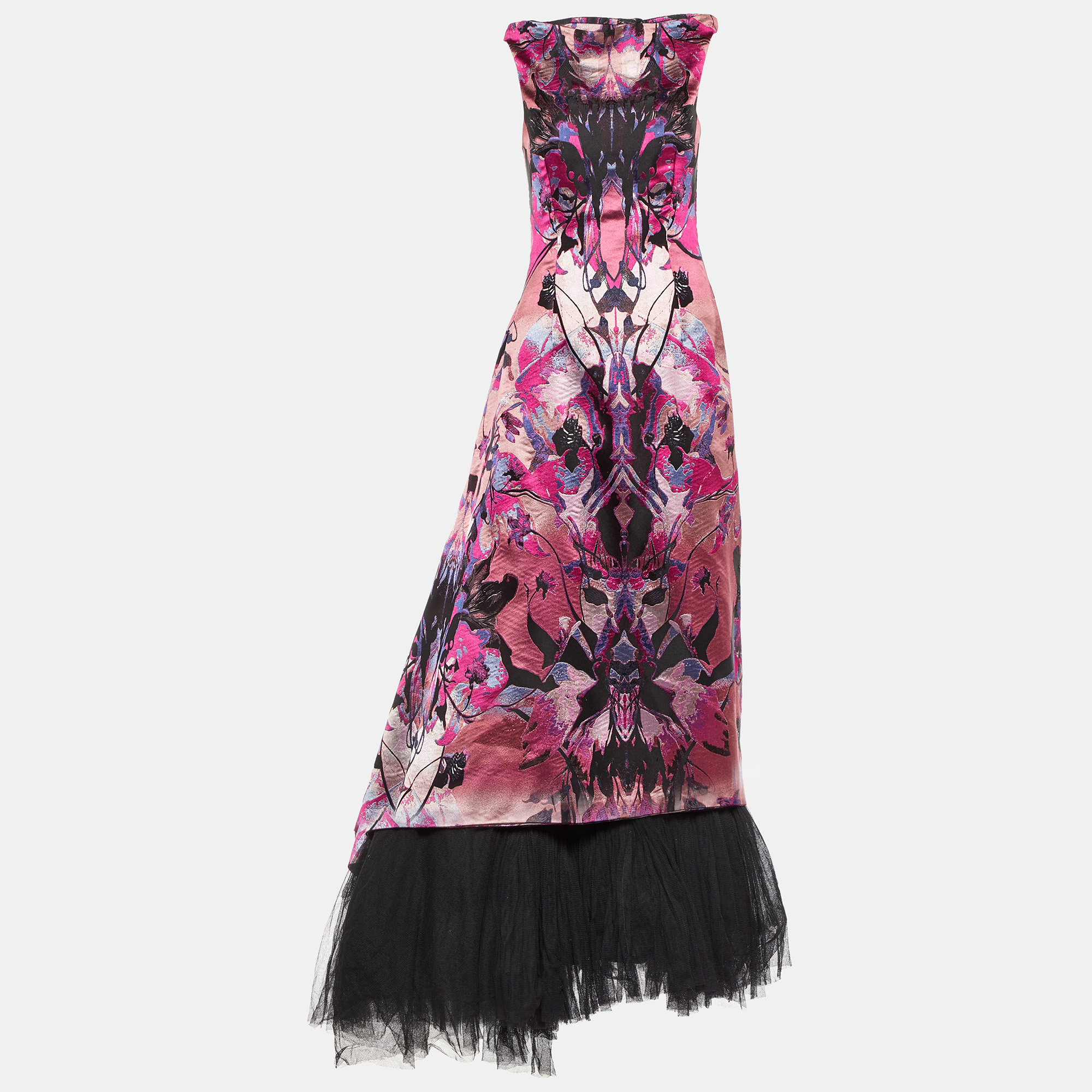 

Alexander McQueen Pink Orchid Jacquard Sleeveless Gown M