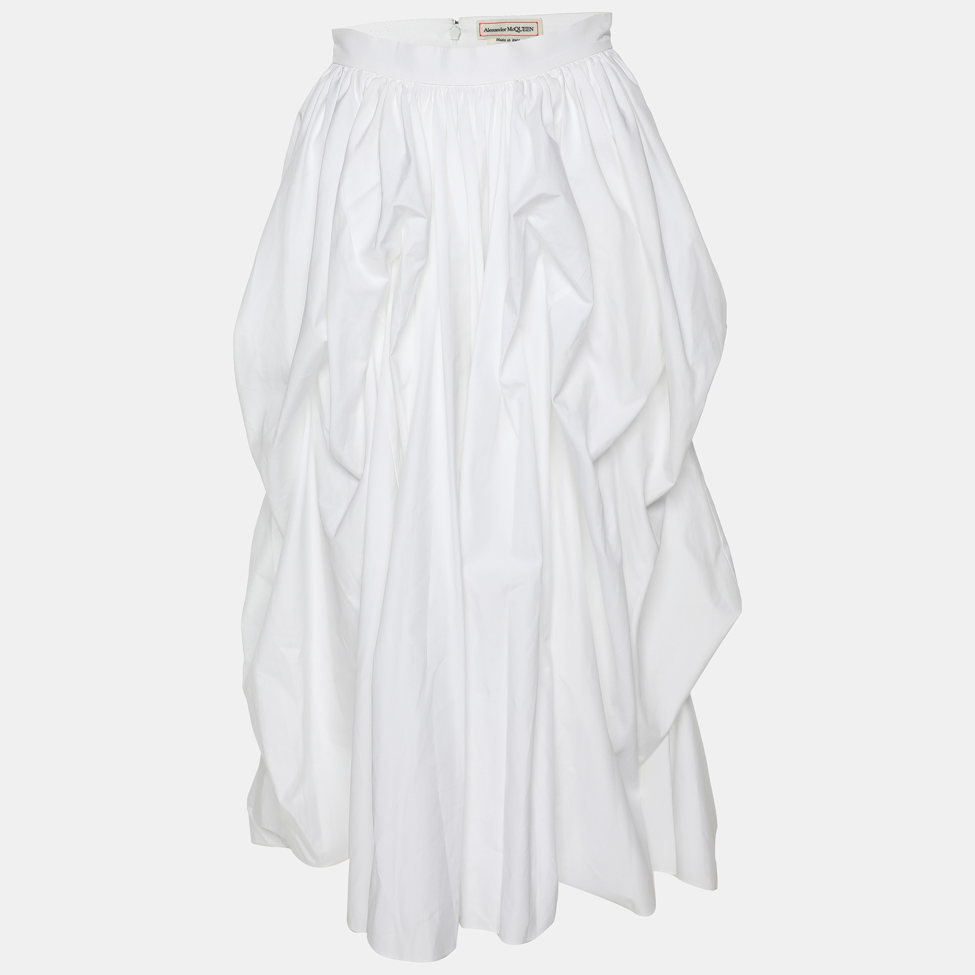

Alexander McQueen White Cotton Midi Skirt S