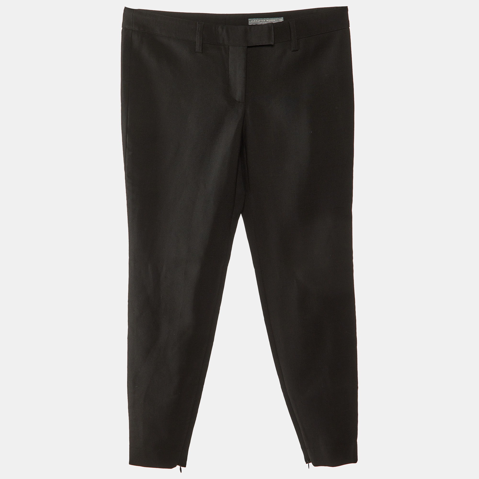 

Alexander McQueen Black Wool Slim Fit Trousers S