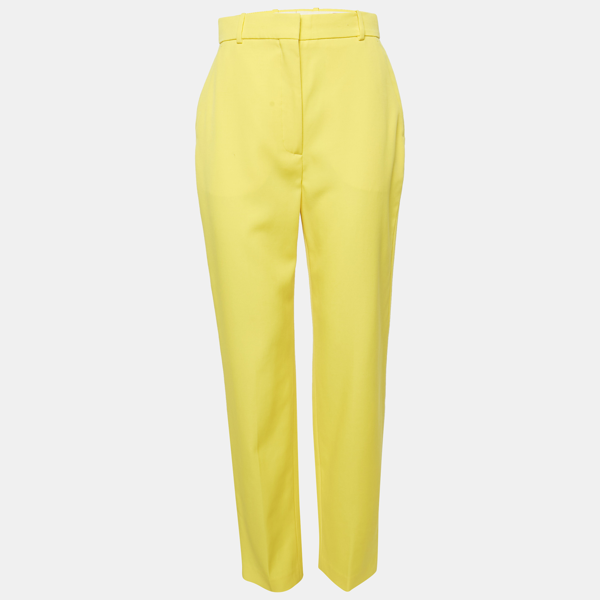 

Alexander McQueen Yellow Wool Tapered Leg Trousers M