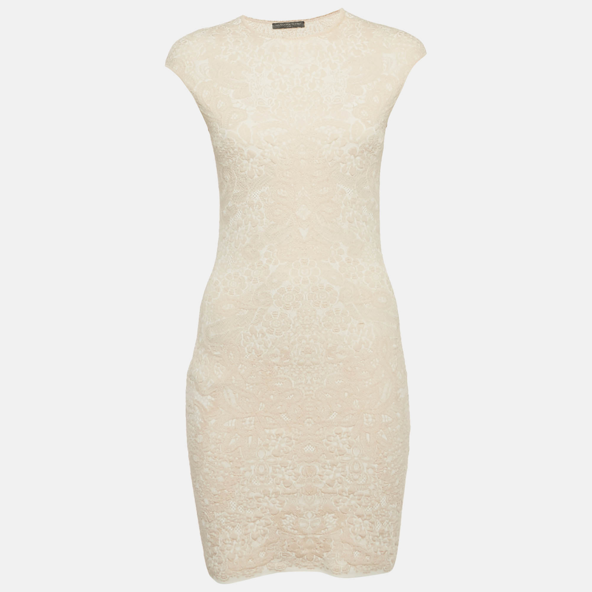 

Alexander McQueen Pink Jacquard Knit Mini Bodycon Dress XS