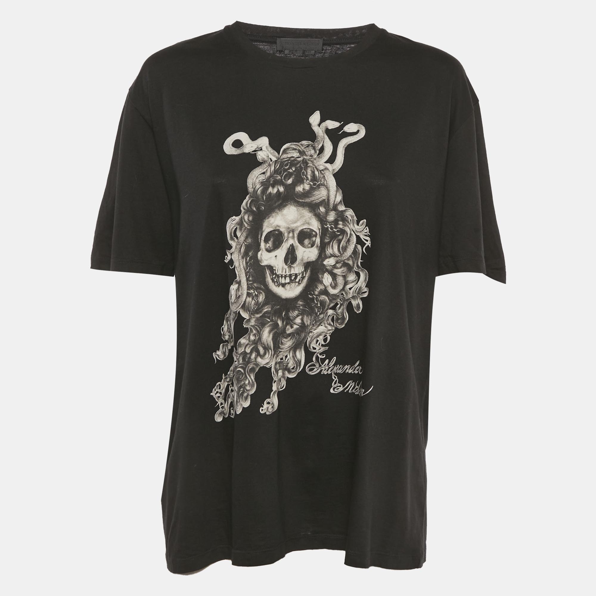 

Alexander McQueen Black Skull Print Jersey T-shirt XL