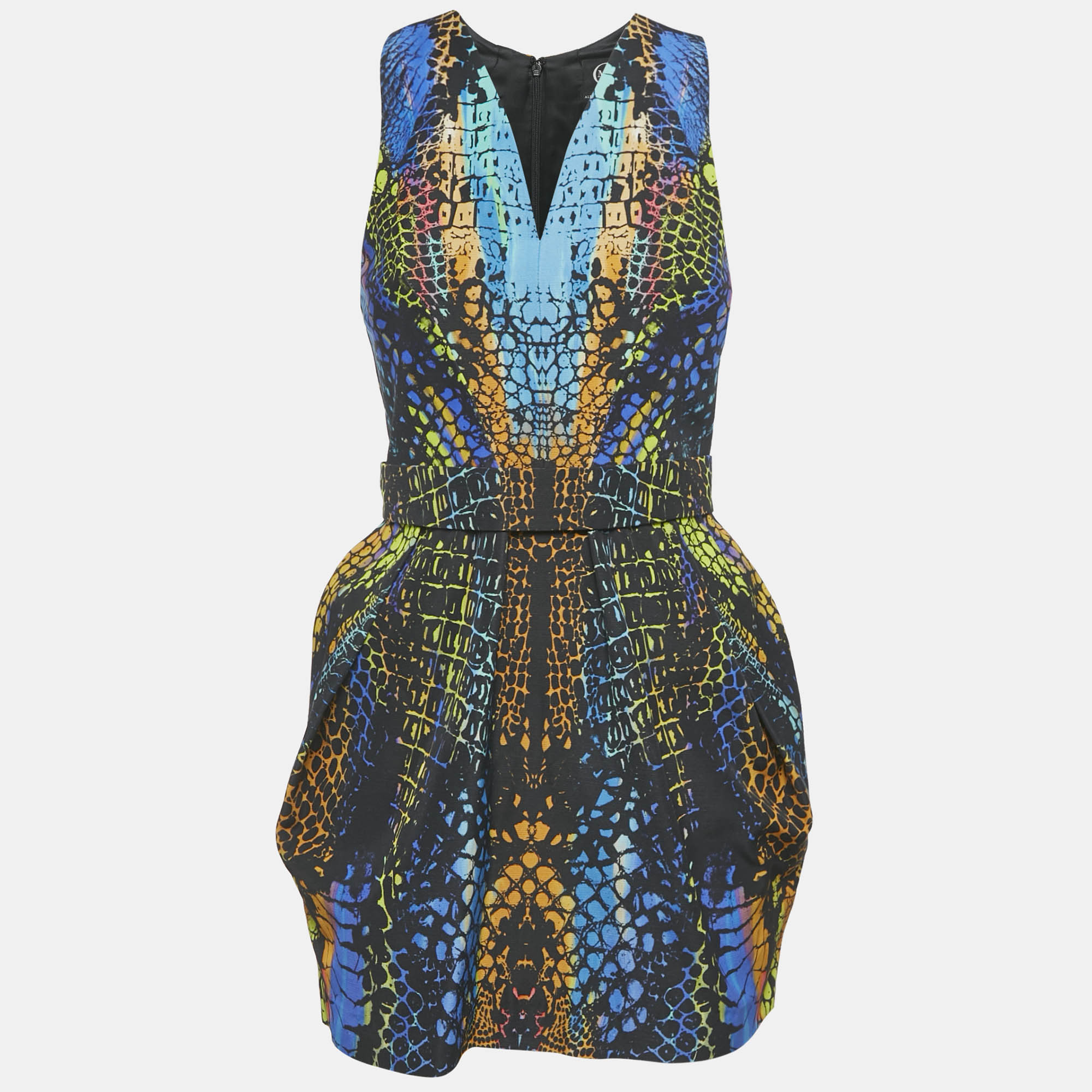 

Alexander McQueen Multicolor Printed Cotton Blend Mini Dress S