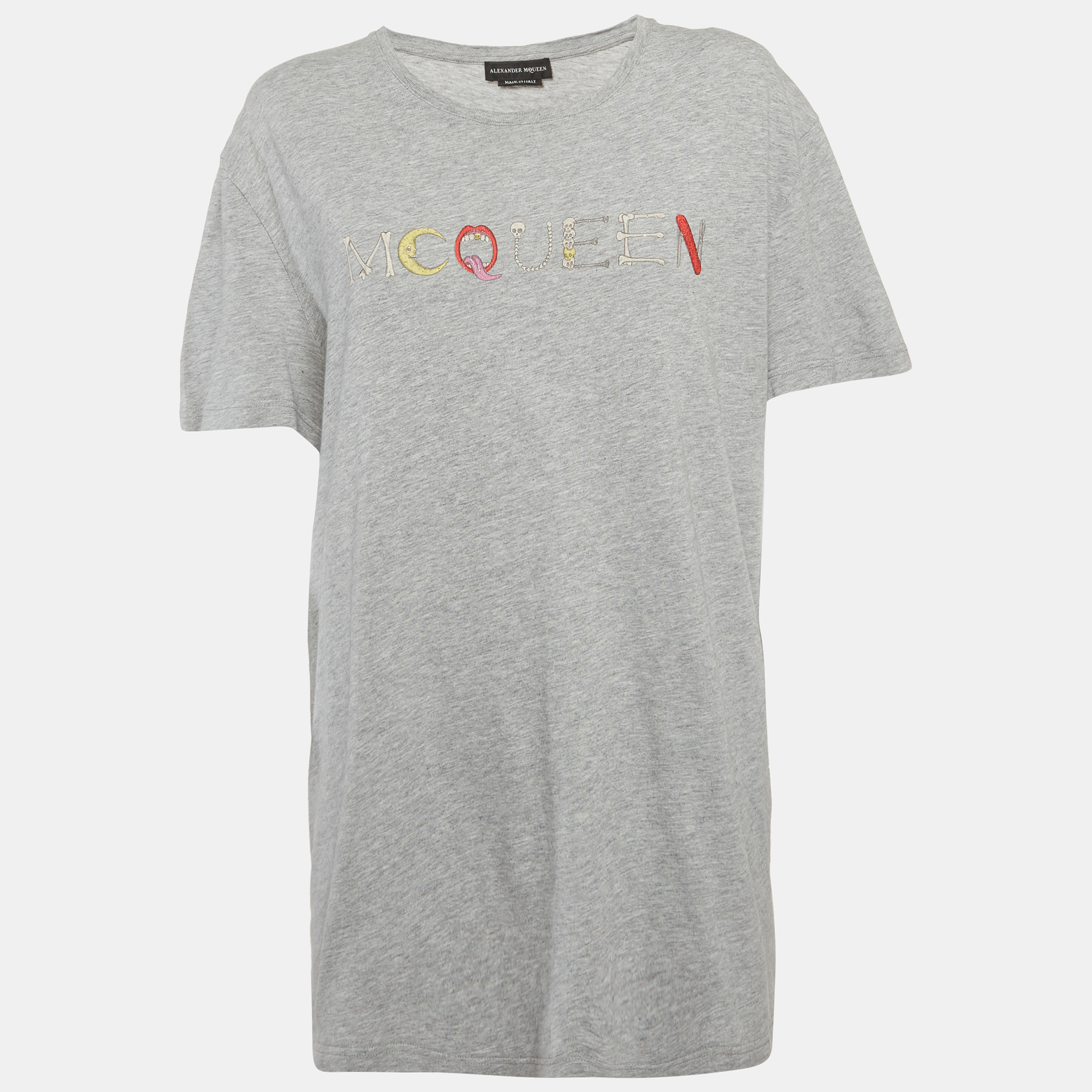 

Alexander McQueen Grey graphic Print Crew Neck T-Shirt L