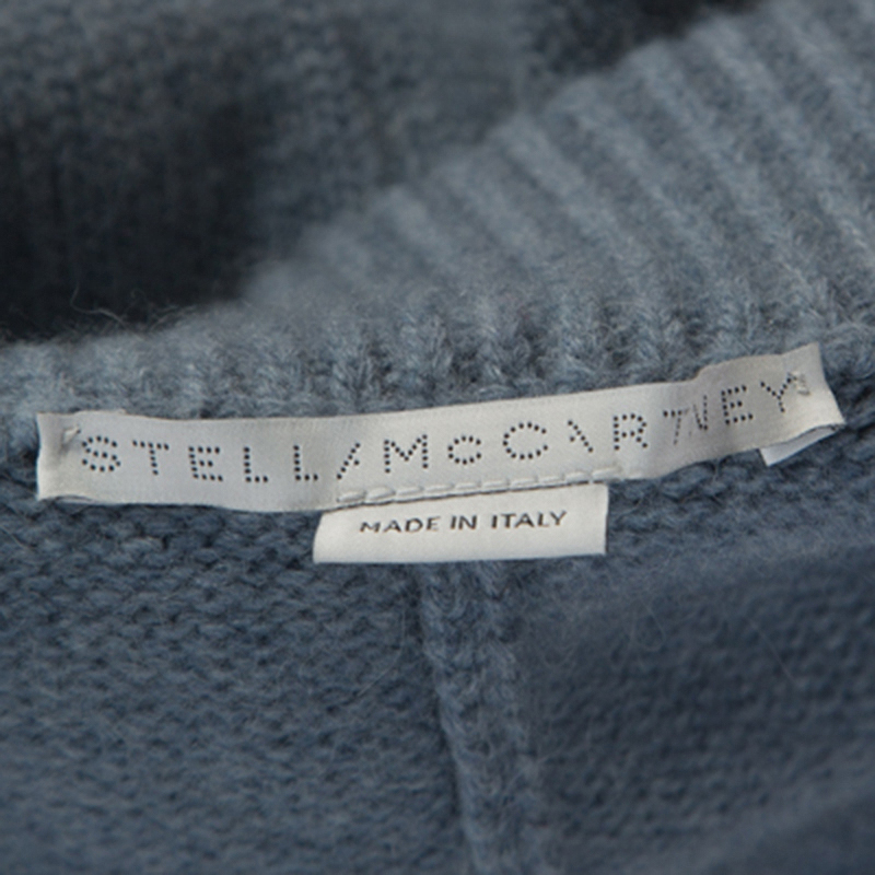 Pre-owned Stella Mccartney Pale Blue Wool Drop Crotch Ankle Pants S