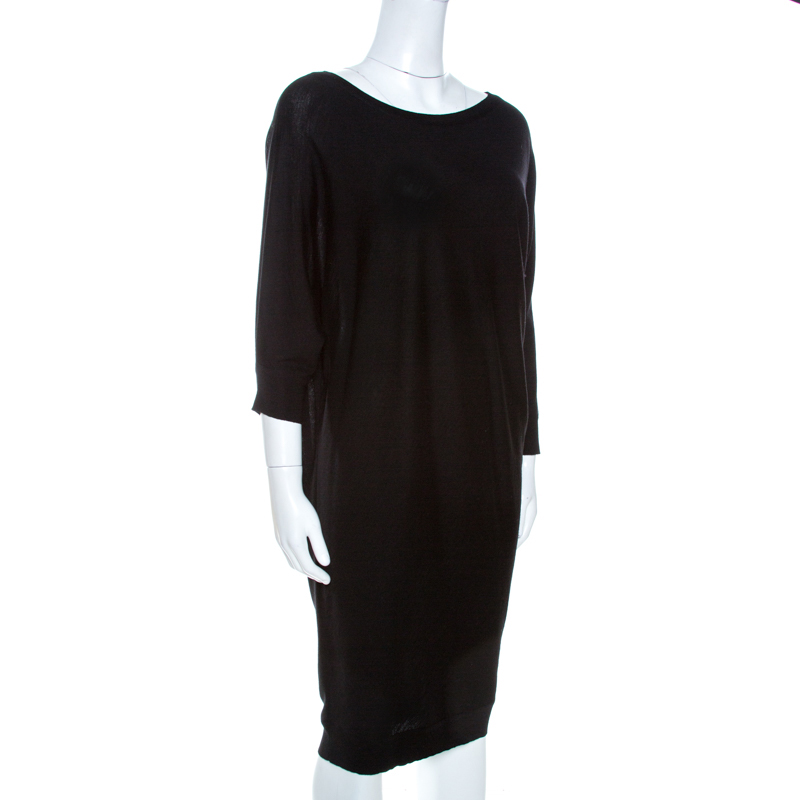 

Alexander McQueen Black Knit Dolman Sleeve Sweater Dress