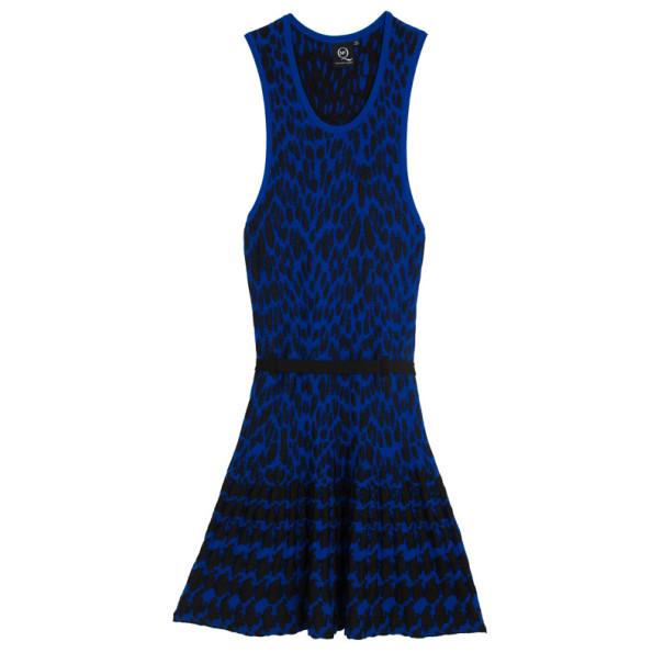 Alexander McQueen Leopard Knitted Jacquard Dress
